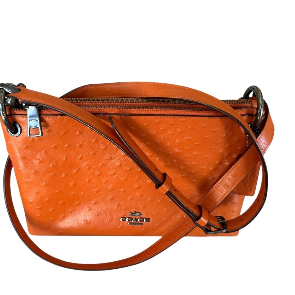 Coach Orange Ostrich‎ Mia Crossbody Bag